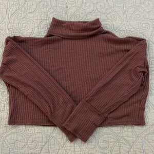 Purple Waffle Knit Turtle Neck size small.